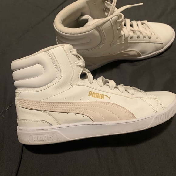PUMA women White High-Top Sneakers size 9.5 - Picture 2 of 10
